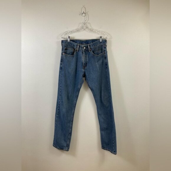 Levi's 505 Men's Straight Demin Blue Jeans, size 31x32 - Picture 1 of 8